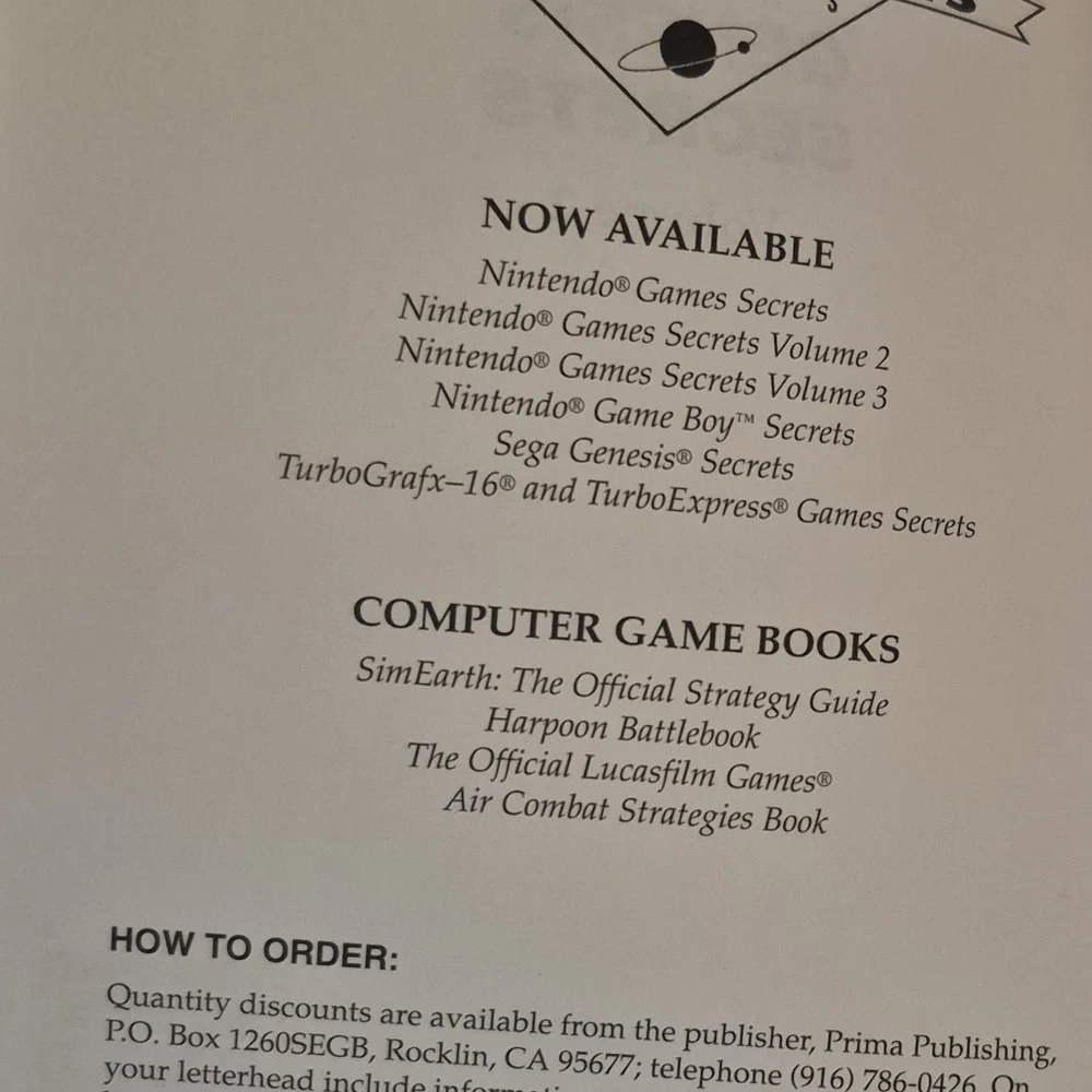 Secrets of the Games Nintendo Game Boy Secrets Guide Book Volume 2
